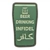Beer Drinking Infidel PVC Patch - Various Colours 9 Beer Drinking Infidel PVC Patch - Various Colours - Black
