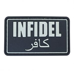 New Products 12 Infidel PVC Patch - Various Colours - Black