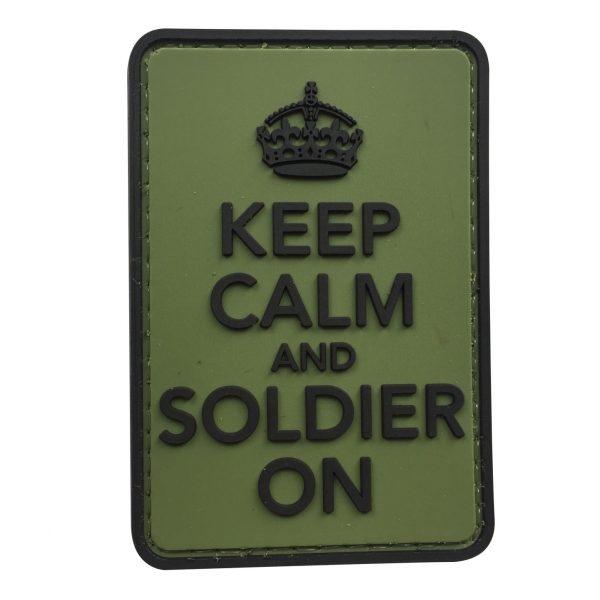 Keep Calm & Soldier On PVC Patch
