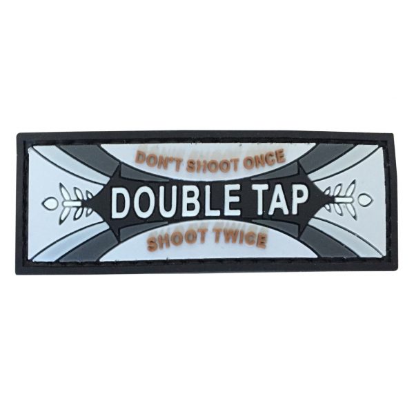 Double Tap PVC Patch- Various Colours - Grey