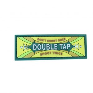 Double Tap PVC Patch- Various Colours 5 Double Tap PVC Patch- Various Colours - Grey