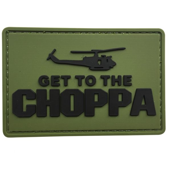 Get To The Choppa Helicopter PVC Patch