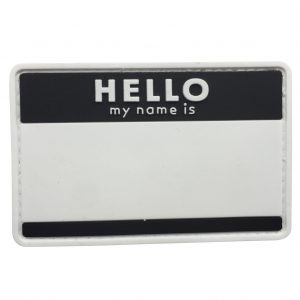 Hello My Name Is PVC Patch - Various colours 5 Hello My Name Is PVC Patch - Various colours - Black