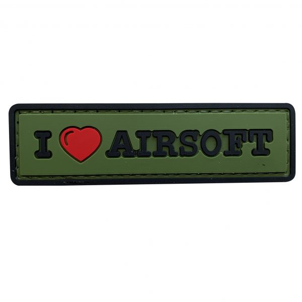 I Love Airsoft PVC Patch - Various Colours