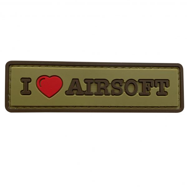 I Love Airsoft PVC Patch - Various Colours