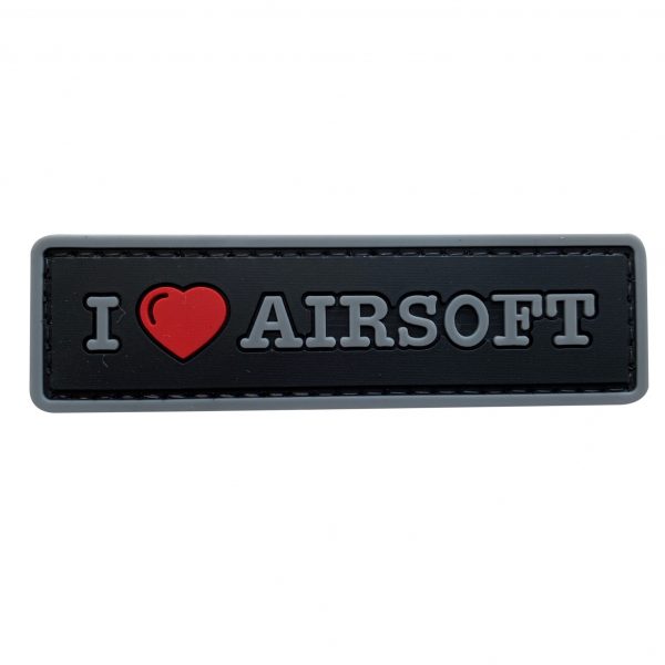 I Love Airsoft PVC Patch - Various Colours