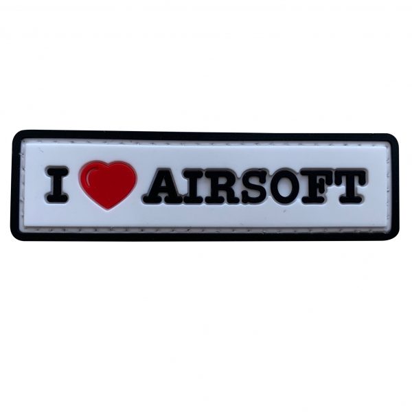 I Love Airsoft PVC Patch - Various Colours