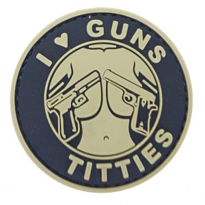 I Love Guns & Titties PVC Patch - Various Colours 6 I Love Guns & Titties PVC Patch - Various Colours - Black