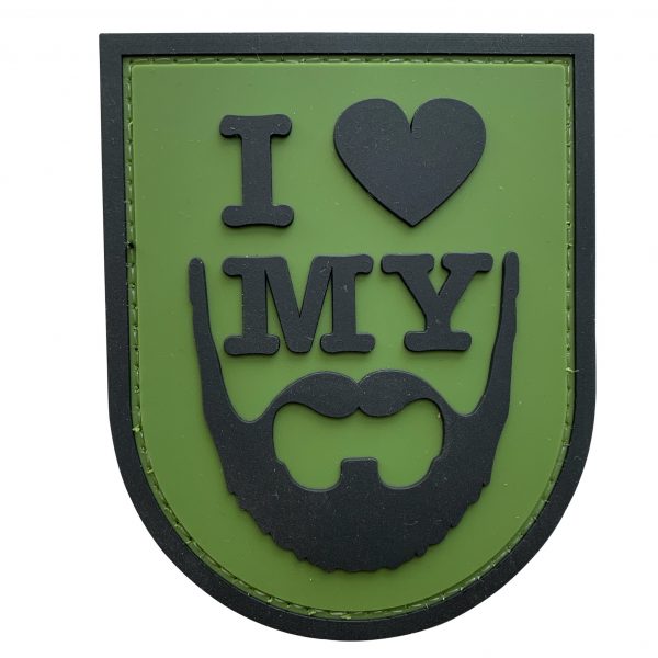 I Love My Beard PVC Patch - Various Colours