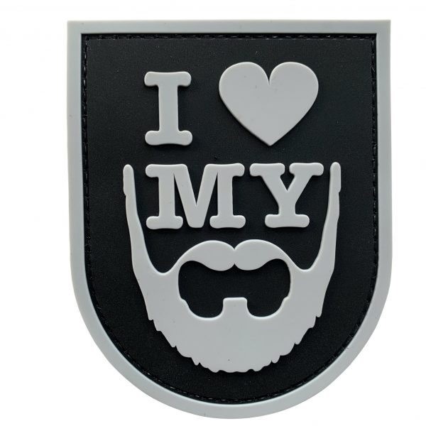 I Love My Beard PVC Patch - Various Colours