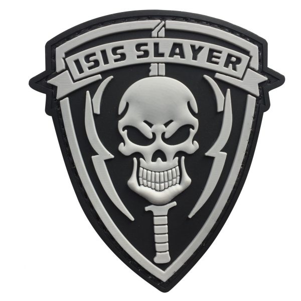 ISIS Slayer Skull Shield PVC Patch - Various Colours