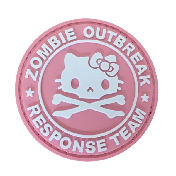 Kitty Skull Zombie Response Team PVC Patch - Various Colours