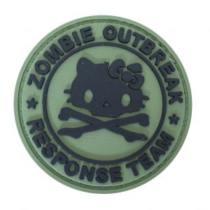 Kitty Skull Zombie Response Team PVC Patch - Various Colours