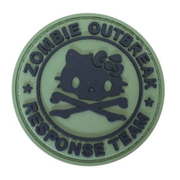 Kitty Skull Zombie Response Team PVC Patch - Various Colours