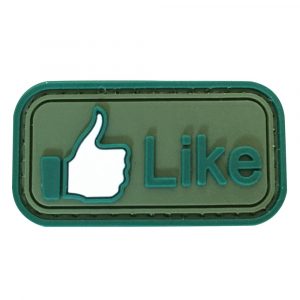 Like Button PVC Patch - Various Colours - Black