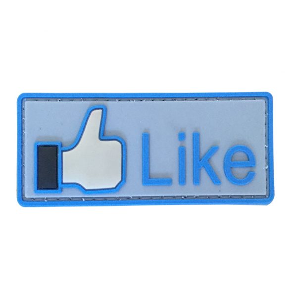 Like Button PVC Patch - Various Colours - Black