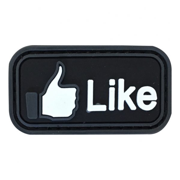 Like Button PVC Patch - Various Colours - Black