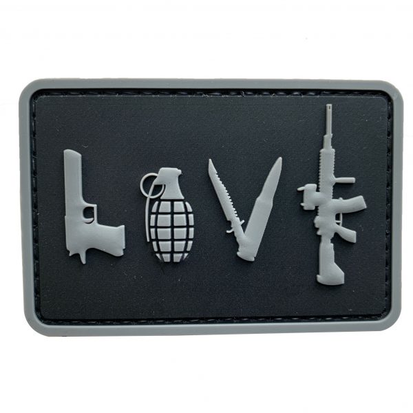 LOVE Pistol/Grenade/Knife/Rifle PVC Patch