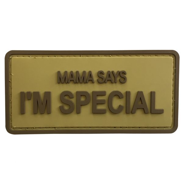 Mama Says I'm Special PVC Patch - Various Colours - Black