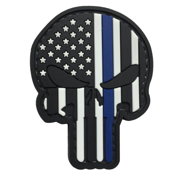 Patriot Punisher Thin Blue Line PVC Patch