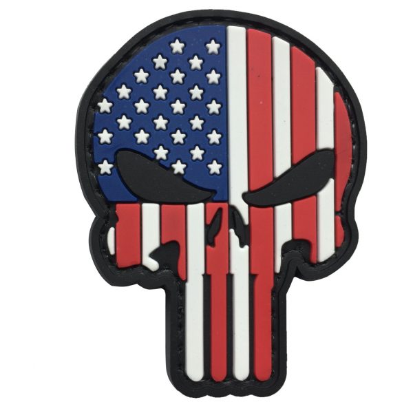 Patriot Punisher US Flag PVC Patch