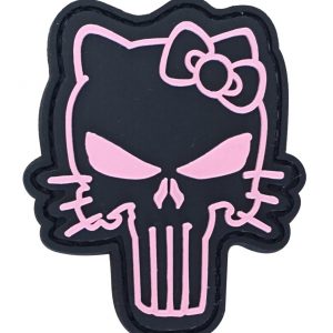 Punisher Kitty PVC Patch Black / Pink