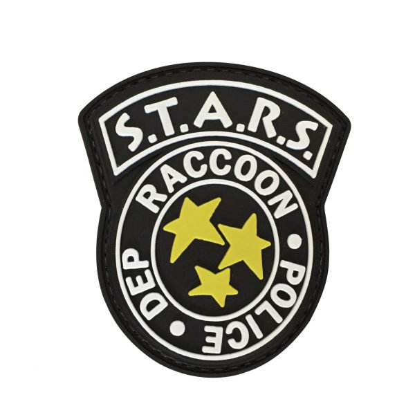 STARS Raccoon Police Dept PVC Patch- Various Colours - Black