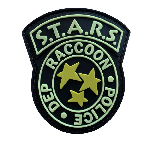 STARS Raccoon Police Dept PVC Patch- Various Colours - Glow