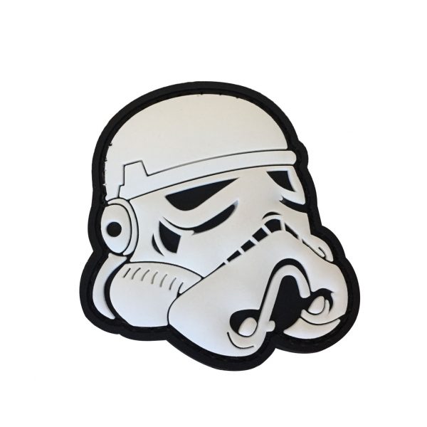 Stormtrooper Helmet PVC Patch - Various Colours - White