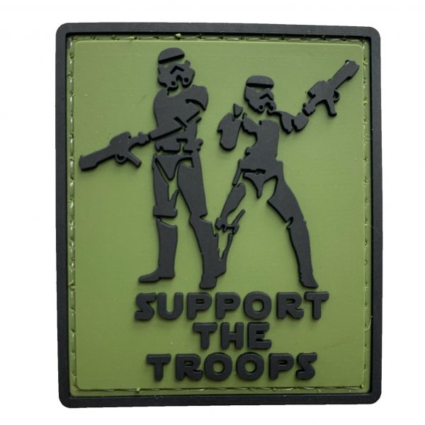 Support The Troops PVC Patch - Black