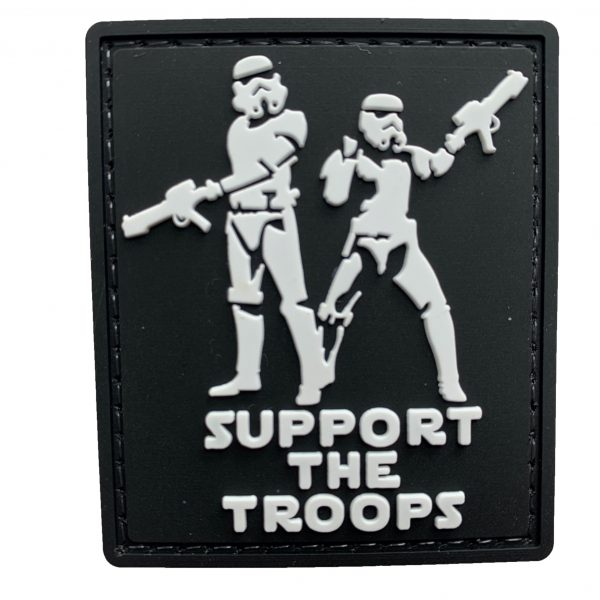 Support The Troops PVC Patch - Black