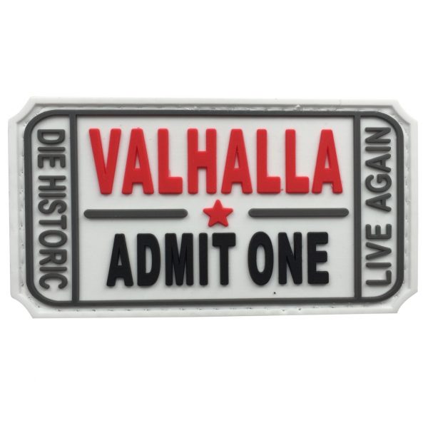 Valhalla Entrance Ticket PVC Patch - Various Colours - White
