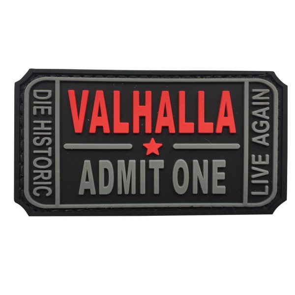 Valhalla Entrance Ticket PVC Patch - Various Colours - White