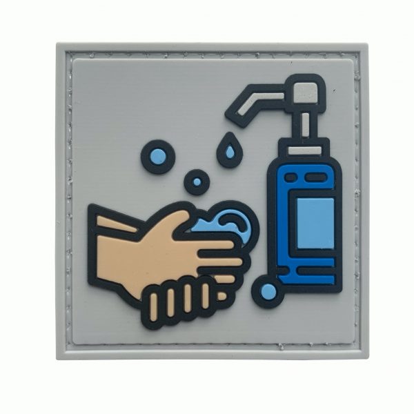 Wash Your Hands With Sanitiser  PVC Patch