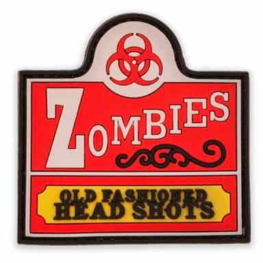 Zombies Old Fashioned Headshots PVC Patch