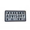 Parental Advisory I Say F**K A Lot PVC Patch 3 PAI-BK
