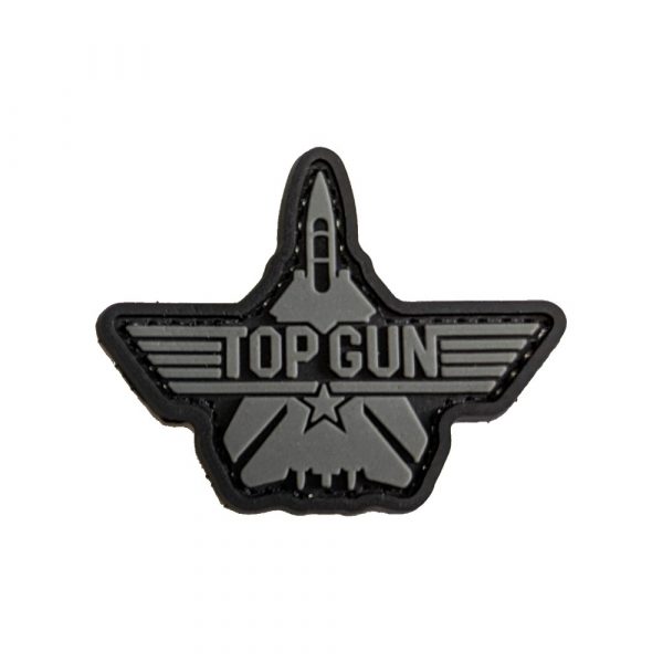 The Patch Board TOPGUN Fighter (Grey) PVC Patch with hook backing