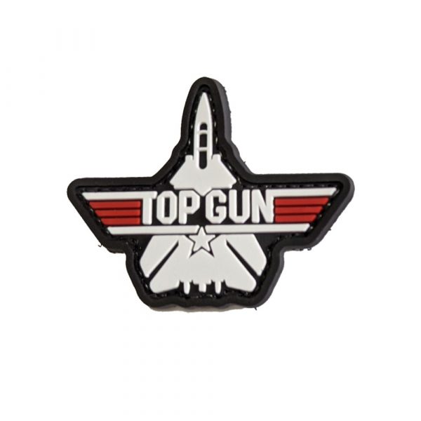 The Patch Board TOPGUN Fighter (Grey) PVC Patch with hook backing